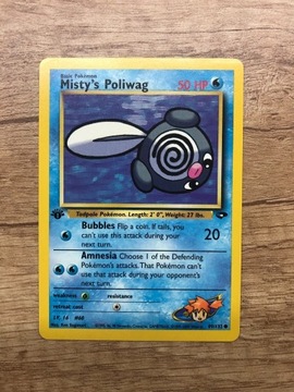 Karta pokemon Misty's Poliwag gym 1 edition 89/132