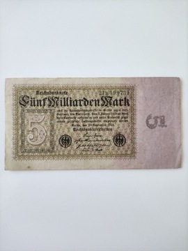 Banknot 5 milliarden Mark z 1923 roku