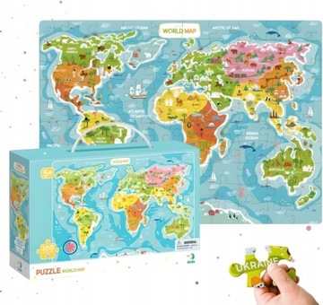 Puzzle Dodo Mapa Świata 100 elem.