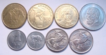 GRECJA zestaw 28 różnych monet w PIĘKNYM stanie