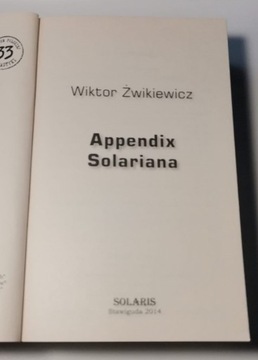 Wiktor Żwikiewicz Appendix solariana