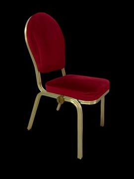 Oryginalne krzesło bordowo-złote Francja XX w.