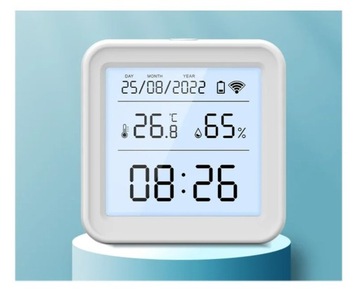 Termometr Czujnik Temperatury Wilgoci Godzina Data Wi-Fi zdalnie na Tel