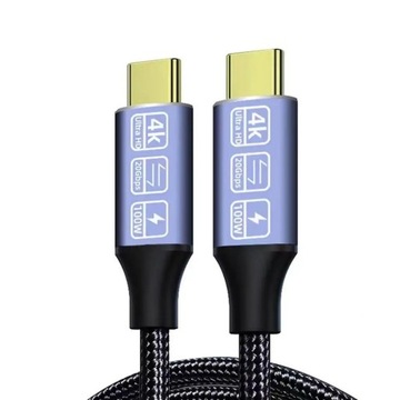 Kabel USB 3.2 Gen 2 Typ C 20 Gb/s 4K przy 60 Hz 