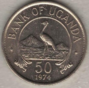 Uganda 50 cents centów 1974