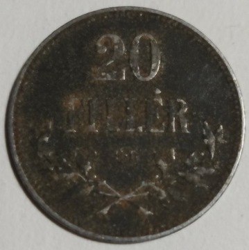 20 Fillerów Węgry 1916
