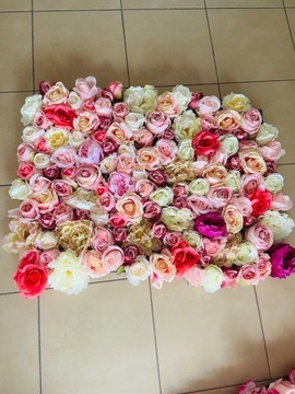 Ścianka z kwiatów 80x60cm 
