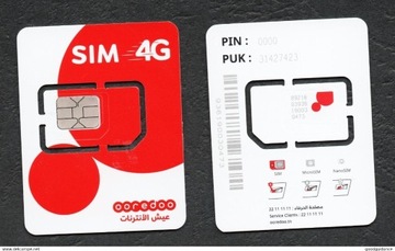 Karta Sim Tunezja 19.22GB Ooredoo, zarejestrowana pakiet do 05.06.24