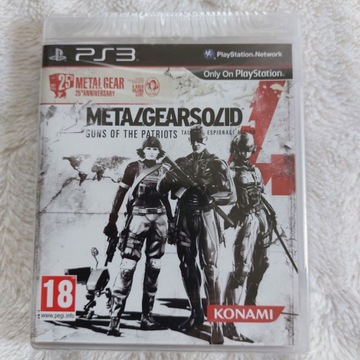 Metal Gear Solid 4 PS3 MGS4 NOWA FOLIA