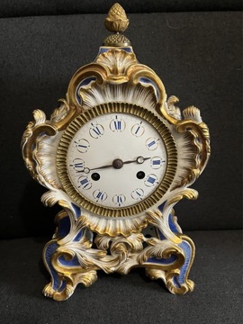 XIX wieczny zegar porcelanowy