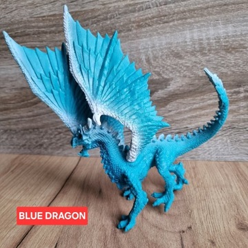 Figurka fantasy smok skrzydła blue dragon