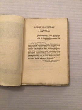 LUKRECJA, William Shakespeare, 1923 r.