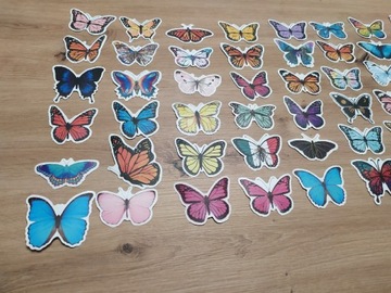 Zestaw naklejek 50 sztuk Motyle piękne 
