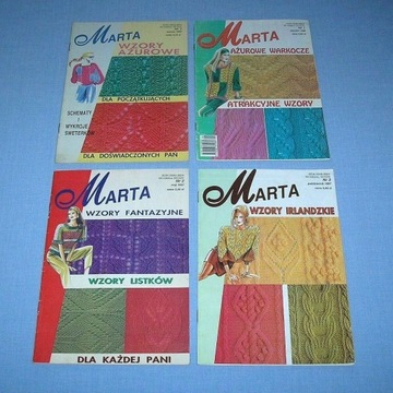 Marta x 4 Wzory ażurowe, schematy, wykroje swetrów