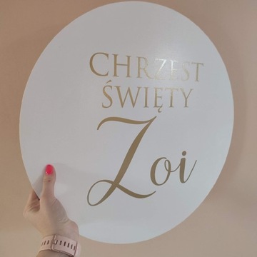 Tablica Powitalna na Chrzest święty koło 50cm