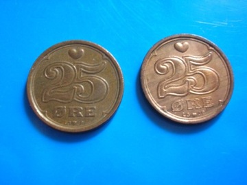Dania zestaw lot monet 2 x 25 ore 1990 1996