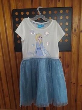 Kraina Lodu sukienka Disney 7-8 lat 128 cm z Elzą