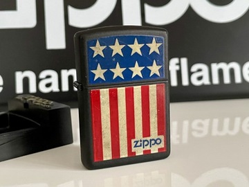 Zapalniczka Zippo 1989 USA Flag czarny mat
