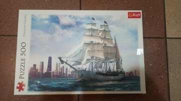 Puzzle Trefl, Żaglowiec na tle Chicago 500el 37120