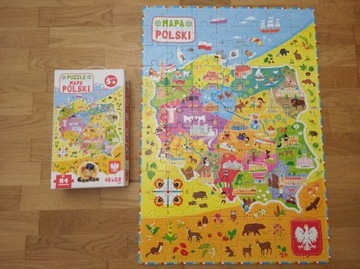 Puzzle CzuCzu Mapa Polski 84 elementów