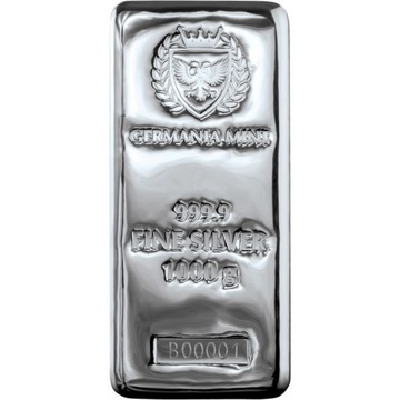 Sztabka srebra Germania 1 kg
