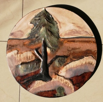 Ceramiczna płyta talerz Rausch sztuka współczesna