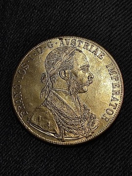 Dukaty 1874 Austria Węgry czworak wykopki monet