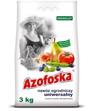 Azofoska granulat nawóz ogrodniczy uniwersalny 3kg