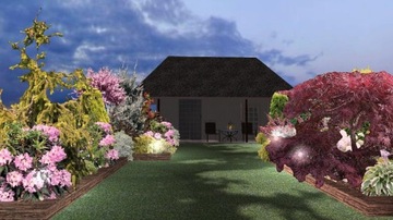 Projekt ogrodu, mały, dom szeregowy, do 100m2