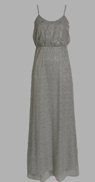 Srebrna suknia cekinowa Chi Chi London r.40