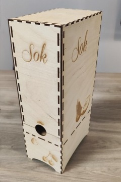 Pudełko drewniane dyspenser na soki tłoczone 3l i 5l 