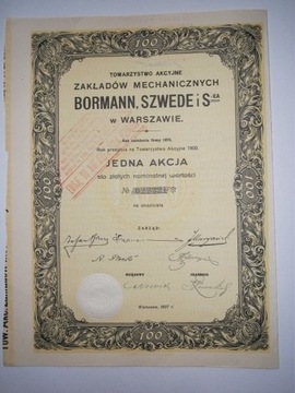 BORMANN, SZWEDE S-ka SA. WARSZAWA - Okazja !