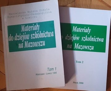 Materiały do dziejów szkolnictwa na Mazowszu t 1 i