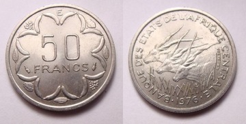 Kamerun 50 franków 1976 r. RZADKA! PIĘKNA!