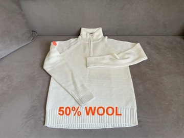 Sportowy sweter Daehlie 50%wełna, rozmiar S