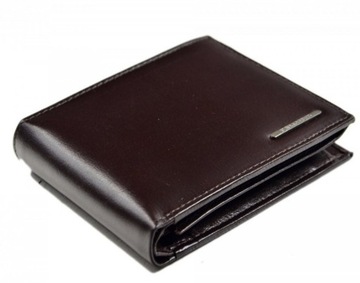 Męski portfel skórzany z RFID BELLUGIO choco brown