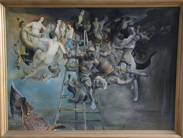 Obraz olejny - kopia J. Malczewski "Błędne koło"