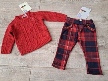 Zestaw niemowlęcy, sweterek+spodnie - rozm 68