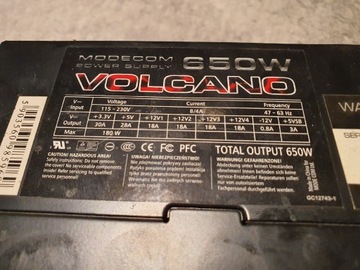Zasilacz PC modecom Volcano gamingowy 650 W