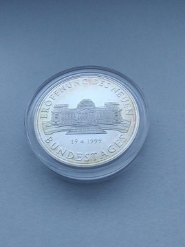 Niemiecki medal Ag - Berlin nowy Bundestag 1999