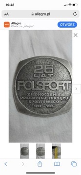 PLAKIETA OKOLICZNOŚCIOWA MEDAL 1974