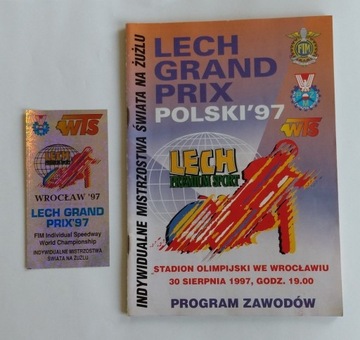 GP Polski 96 Wrocław program + bilet żużel 