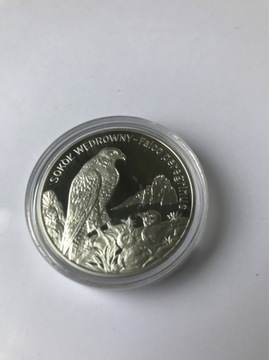 Moneta 20 zł SOKÓŁ WĘDROWNY 2008r z folderem