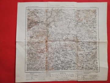 Mapa niemiecka 1915 r,Niemenczy, Kresy ,Miedniki