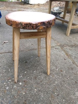 stołek taboret zydel plaster drzewa fi 35 VINTAGE 