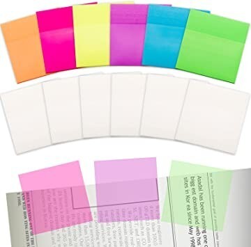 Kolorowe przezroczyste karteczki samoprzylepne