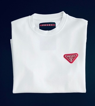  Prada Gruby t shirt Oversize Premium biały