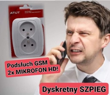 PODSŁUCH GSM+VOX! 2024 DYSKRETNE GNIAZDKO! PROFESJONALNY SZPIEG HIT CENOWY 