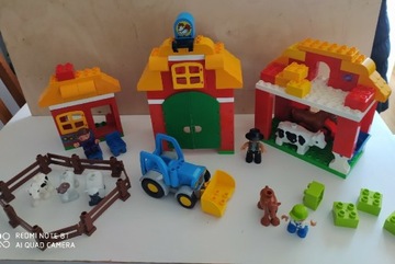 Klocki ala lego duplo duża farma, traktor, zwierzą