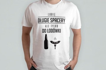 Koszulka - lubię spacery ale tylko do lodówki